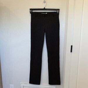 Betabrand black plaid straight leg dress pants size small